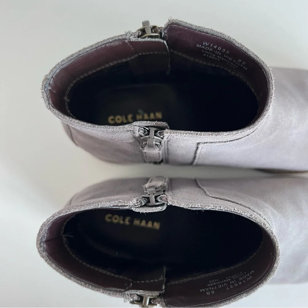 Cole‎ Haan Women's Rene Suede Ankle Booties Stormcloud Gray